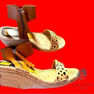 Dolce Vita Gisele Leopard Espadrilles Wedges Size 9